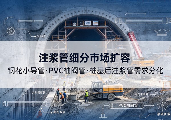 新市注浆管细分市场扩容，隧道钢花小导管、PVC 袖阀管、桩基后注浆管需求分化